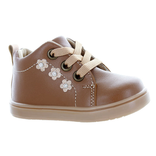 Tenis Para Niña Piel Color Brandy Principal