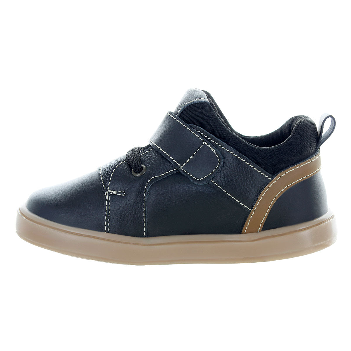 Zapatos Color Negro Para Niño Lateral