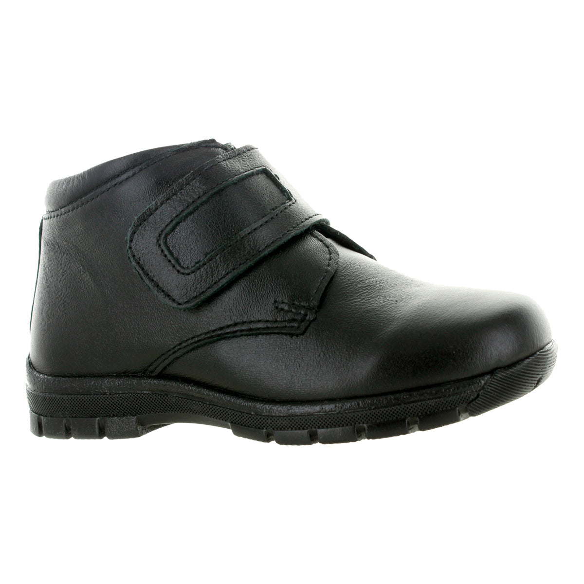 Zapatos Media Bota Escolares Color Negro Para Niños