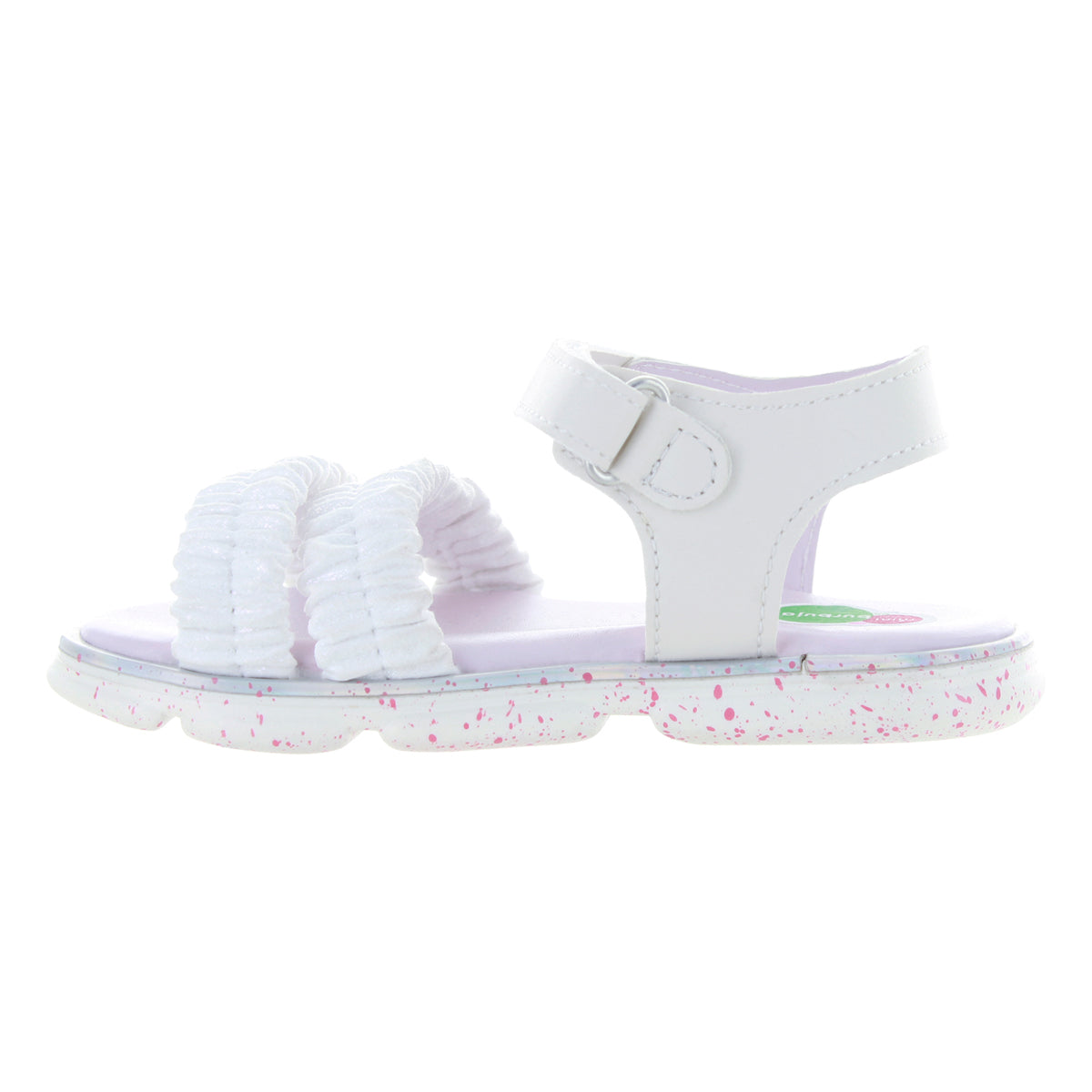 Sandalia Para Niñas Color Blanco Con Elástico