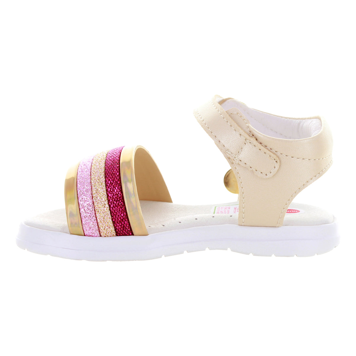 Sandalias Para Niñas Color Nacar