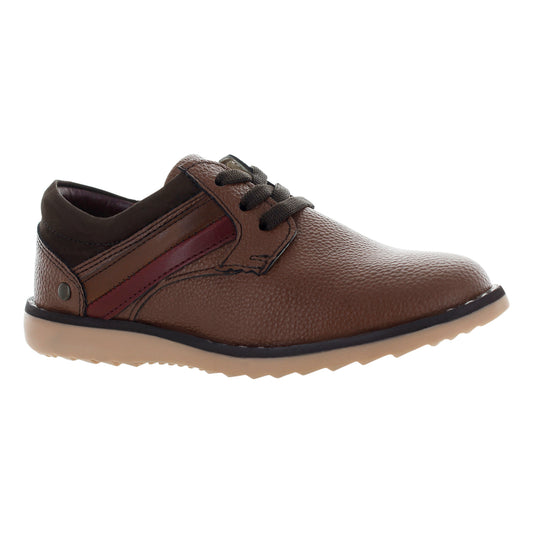 Zapato Casual Café con Agujetas para Niño