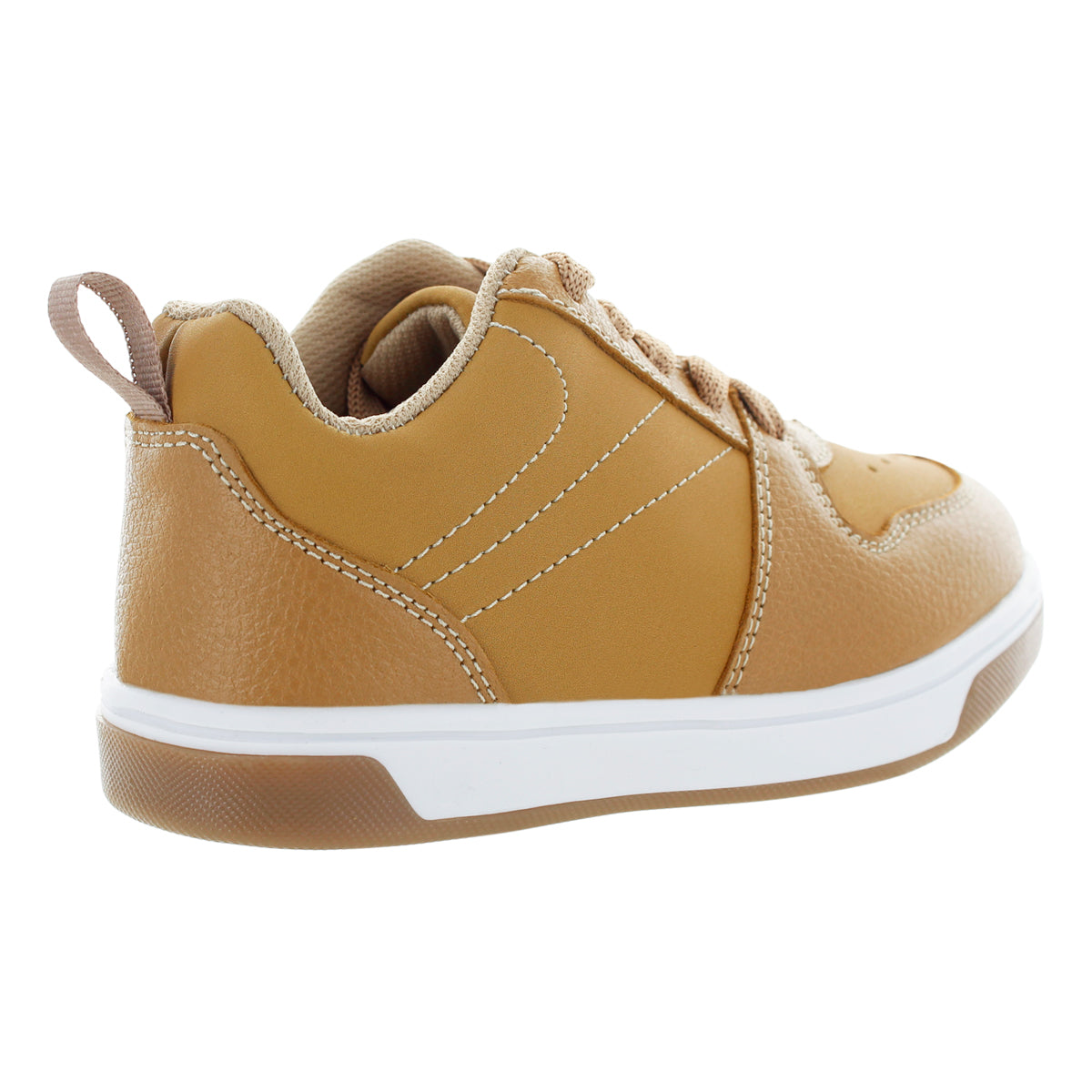 Tenis Piel Color Mostaza con Agujetas para Niño