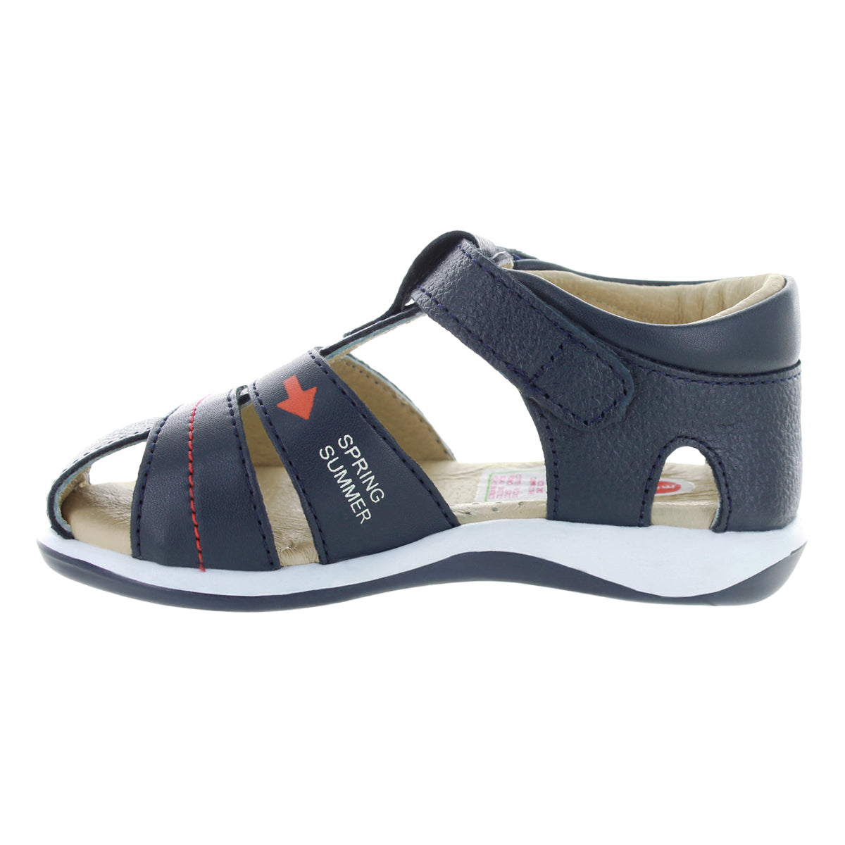 Sandalias Para Niño De Piel Color Marino