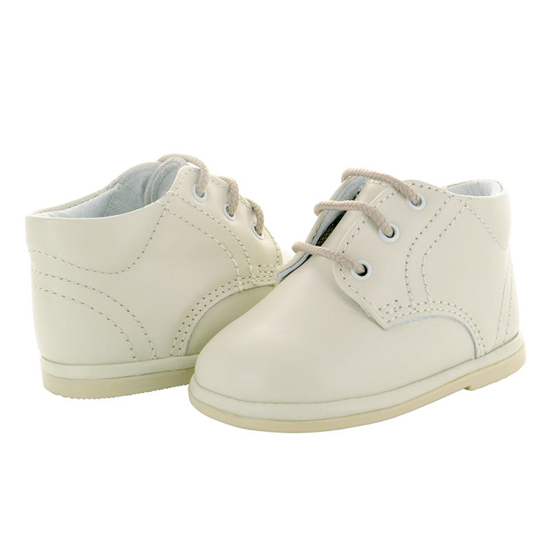 Zapatos-Para-Bautismo-Color-Beige-De-Agujeta-Con-Pespunte-Para-Bebe-Nino