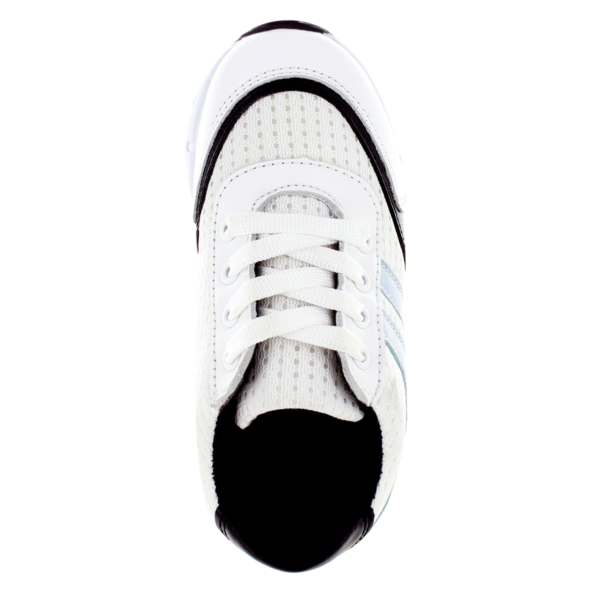 Tenis para niño de piel con tela malla