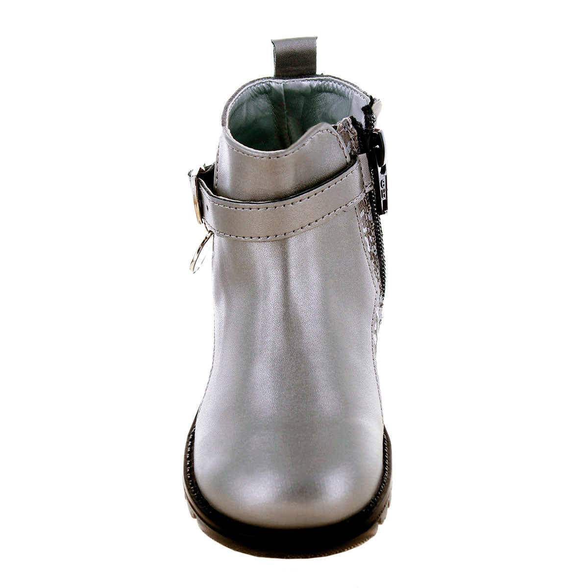 Media Bota Para Niña Color Plomo Frente