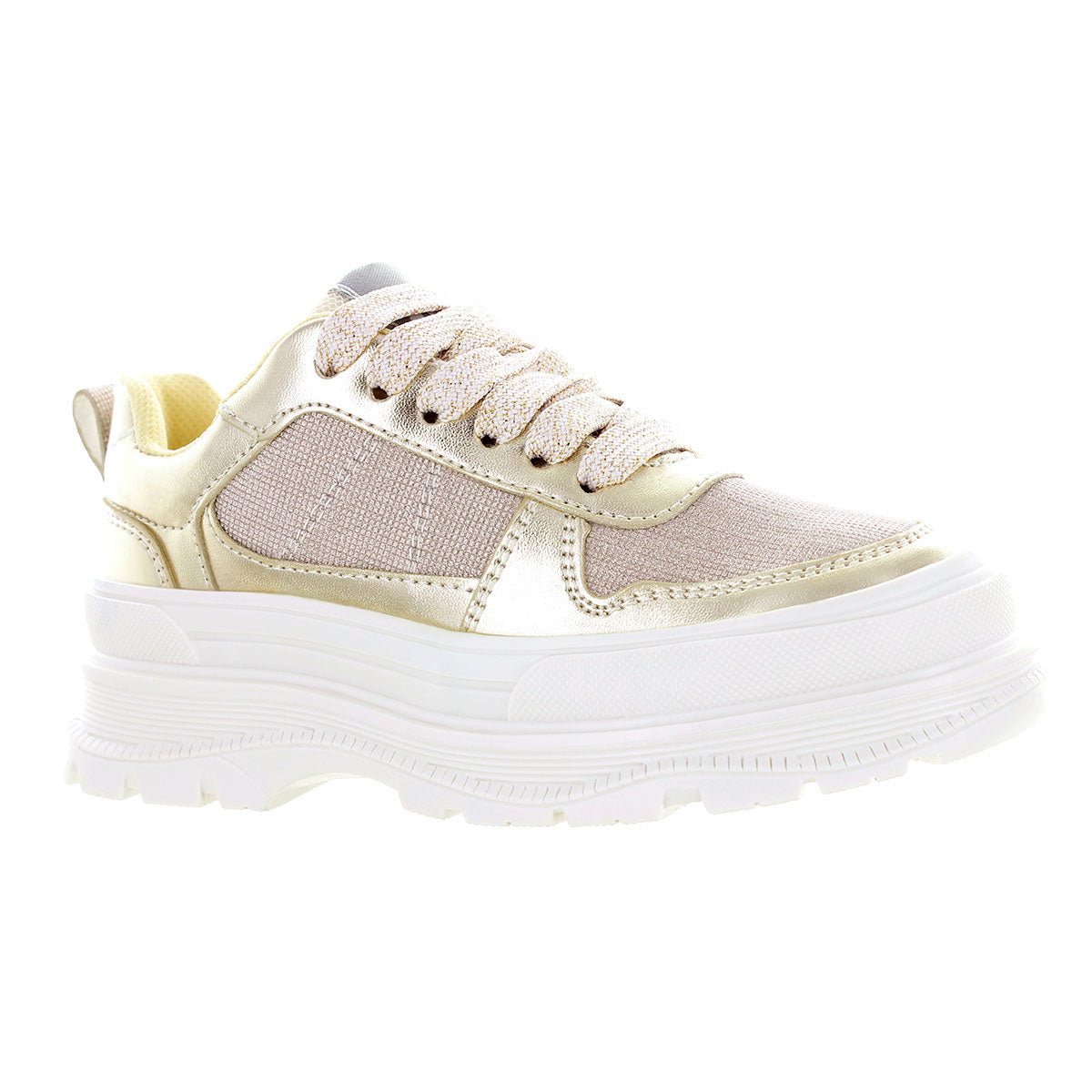 Tenis Juvenil Para Niña Color Oro