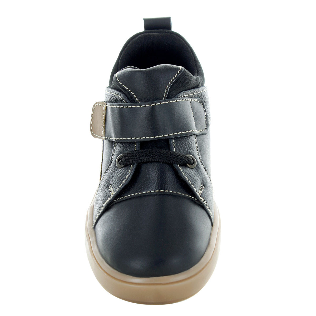 Zapatos Color Negro Para Niño Frente