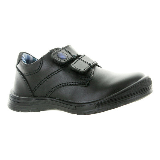 Zapatos Escolares Color Negro Para Niños Con Doble Velcro