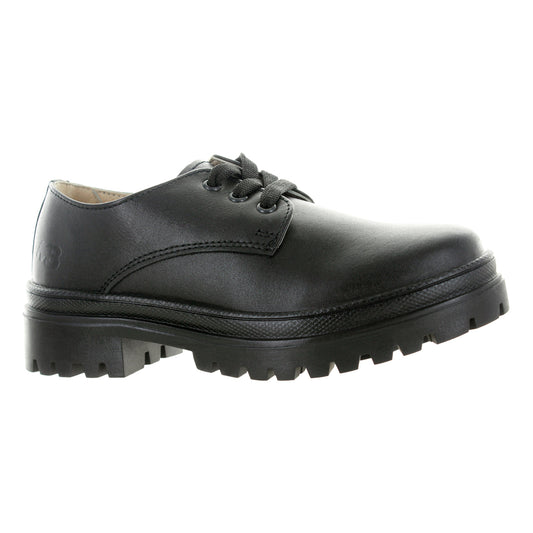 Zapato Escolar Color Negro Unisex Con Agujeta