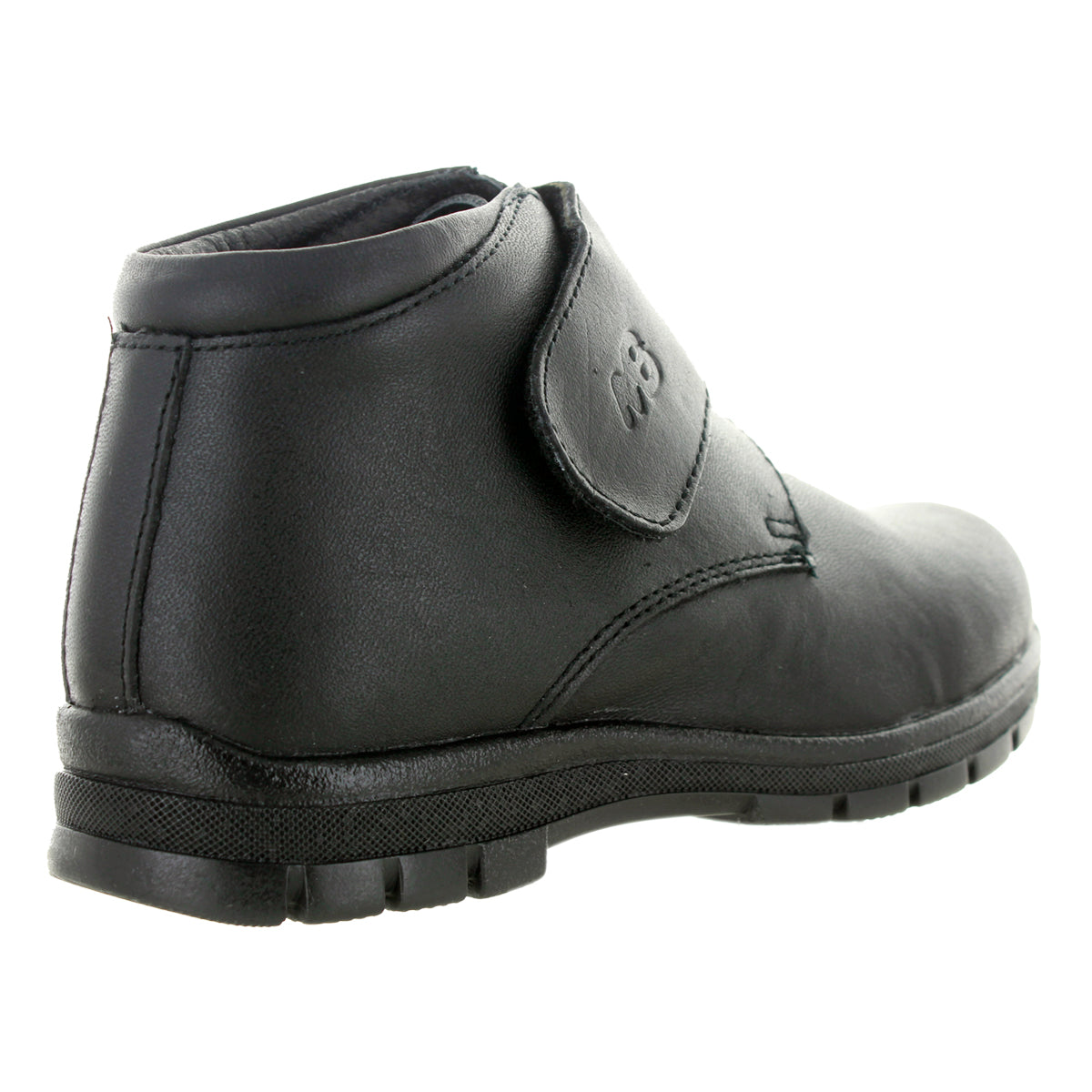 Zapatos Color Negro De Piel Media Bota Para Niños