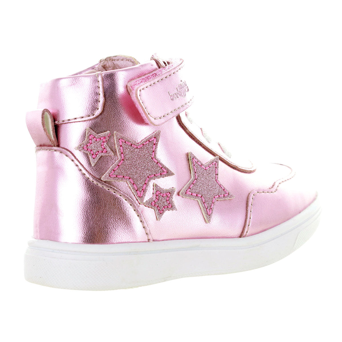 Tenis Media Bota Para Niña Color Rosa Cuarzo Detrás