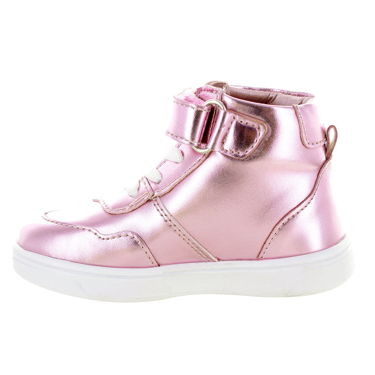 Tenis Media Bota Para Niña Color Rosa Cuarzo Lateral