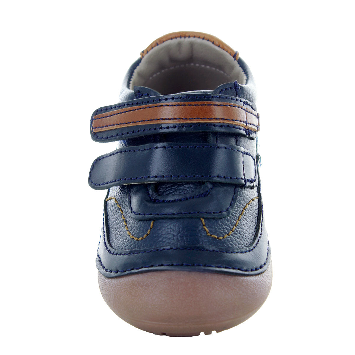 Zapato Natura Para Niño De Piel Color Marino Frente