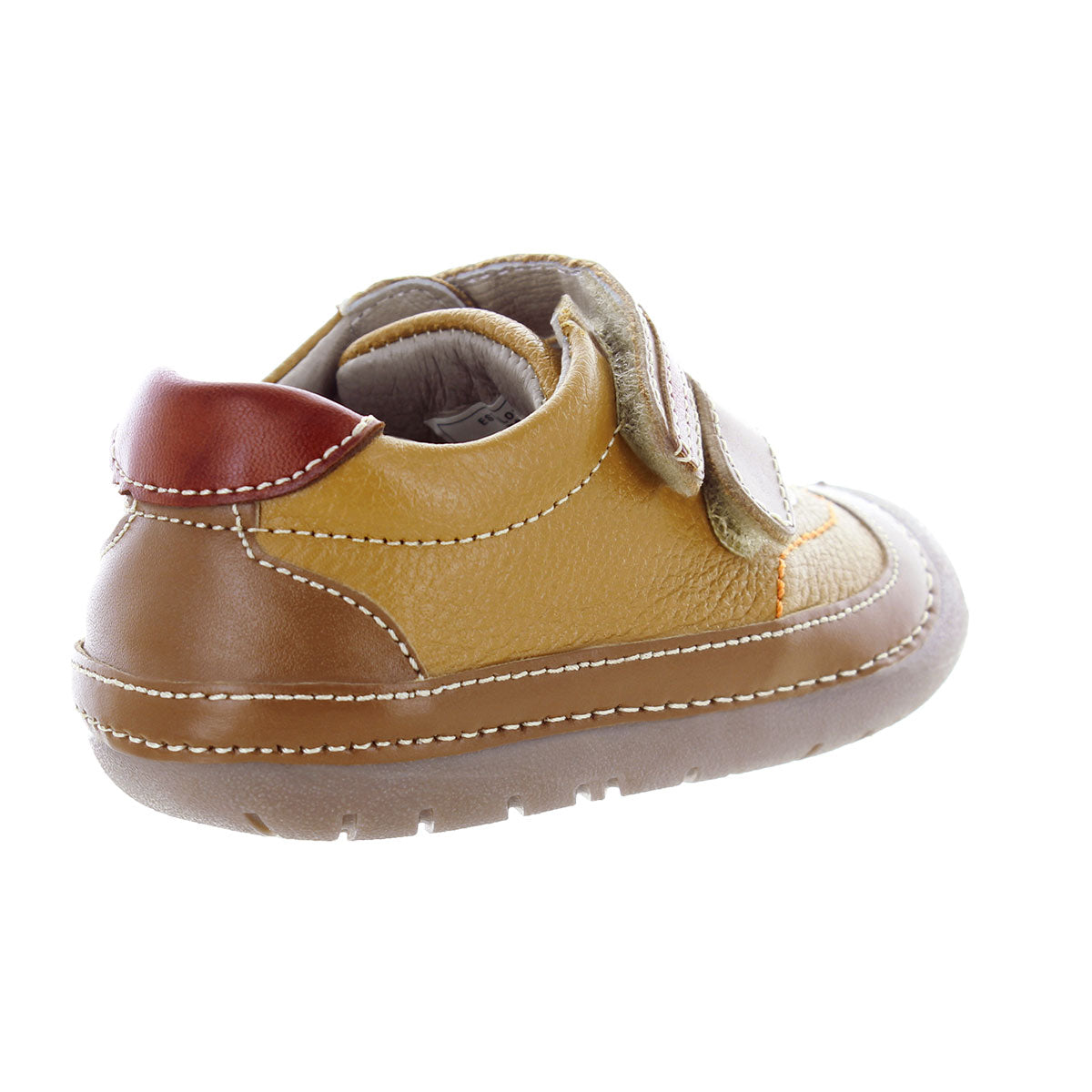 Zapato Natura Para Niño De Piel Color Miel Detrás