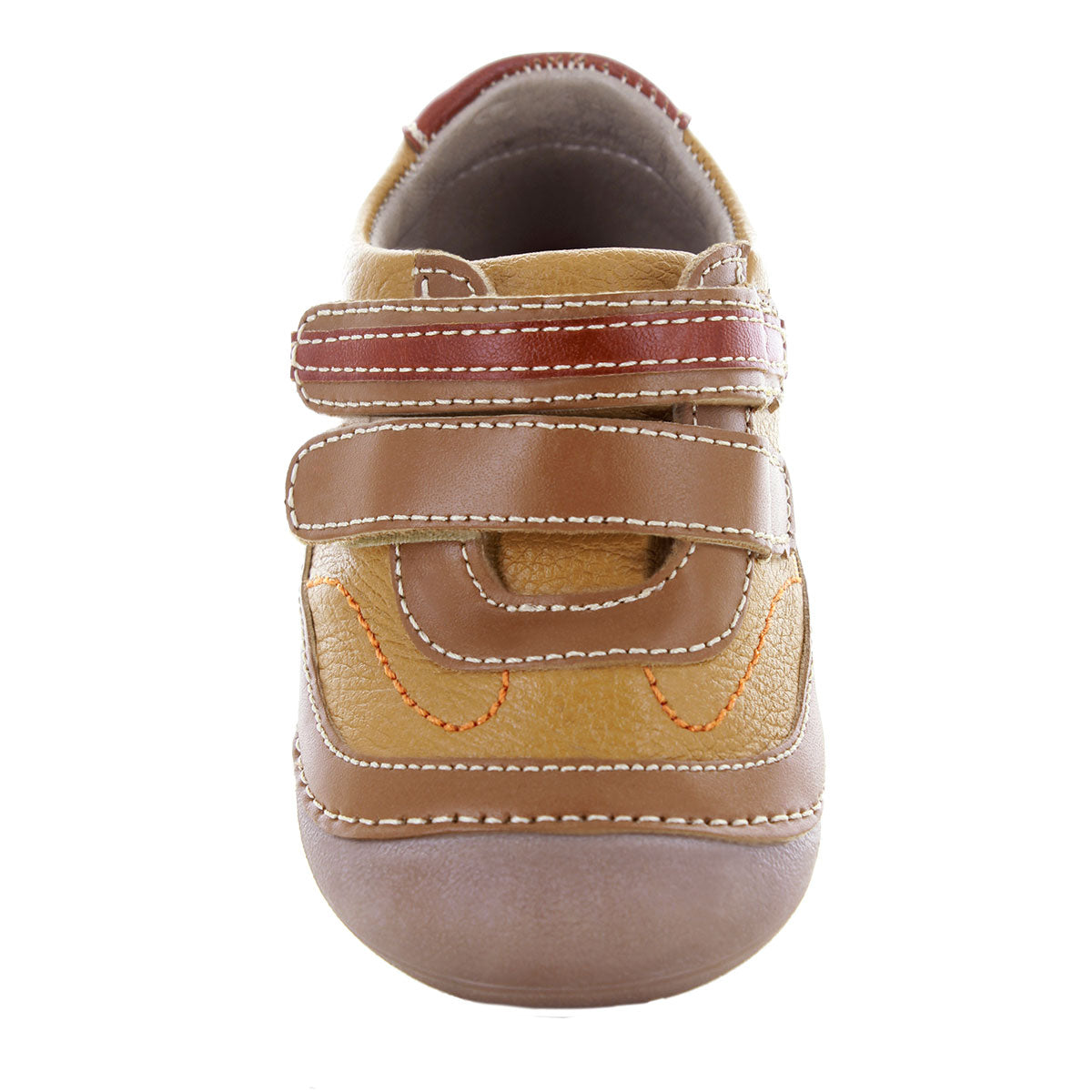 Zapato Natura Para Niño De Piel Color Miel Frente