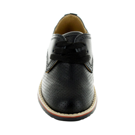 Zapato Color Negro Casual con Agujeta Para Niño