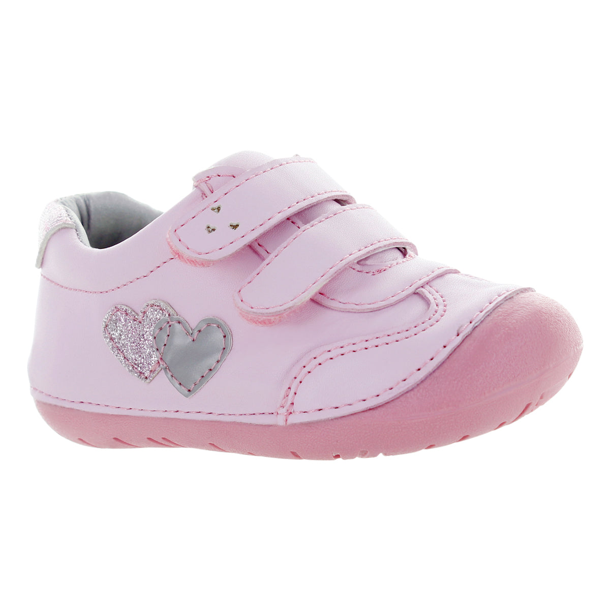 Zapato Color Rosa con Corazones para Niña