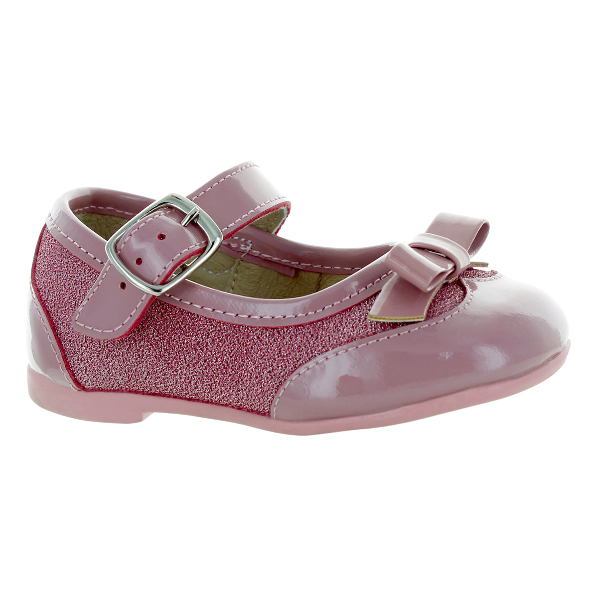 Zapato para Niña Color Rosa Brillante con Moño