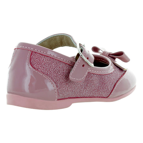 Zapato para Niña Color Rosa Brillante con Moño