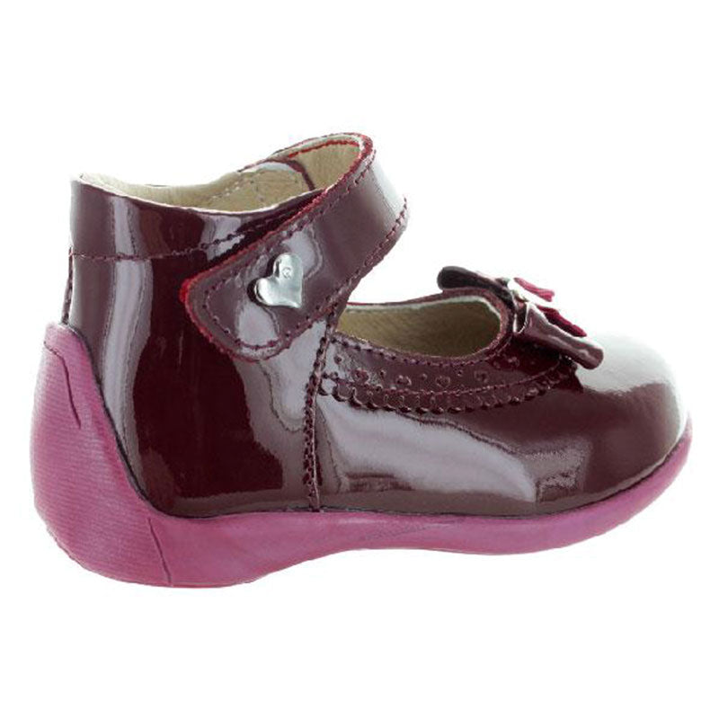 Zapato-De-Piel-Color-Malbec-Con-Ajuste-De-Hebilla-Para-Nina-Primeros-Pasos