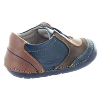 Zapatos-Color-Azul-Marino-Con-Chocolate-Con-Ajuste-Elastico-Para-Nino