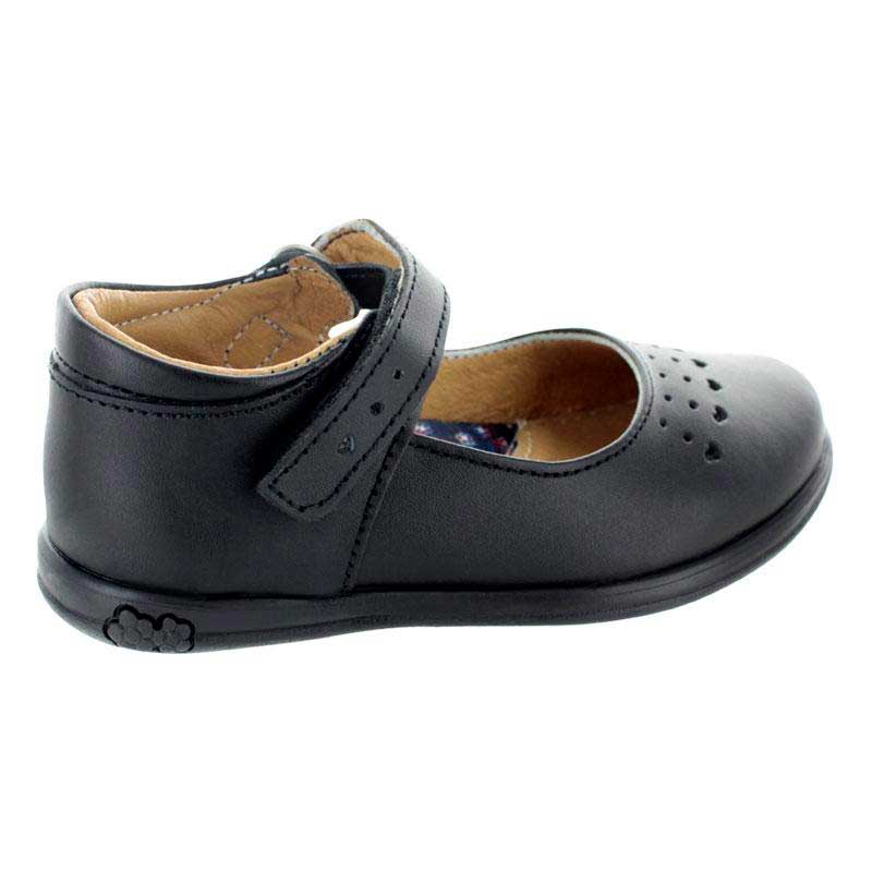 Zapato Escolar de Piel Color Negro para Niña – Mini Burbujas